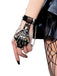 Braccialetto punk con catena a mano e rivetti in pelle