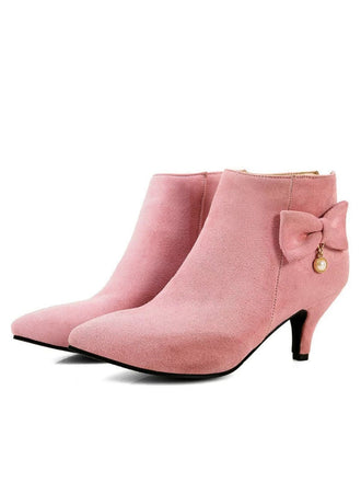Scarpe con tacco a spillo e punta in pelle scamosciata
