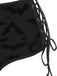 Set bikini gotico pipistrello spalline rete nero anni '80