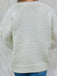 Cardigan in maglia e stampa natalizia 3D bianco anni '70