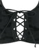 Set bikini gotico pipistrello spalline rete nero anni '80
