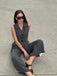 Tuta lunga scollo a V e revers in pizzo patchwork anni '40