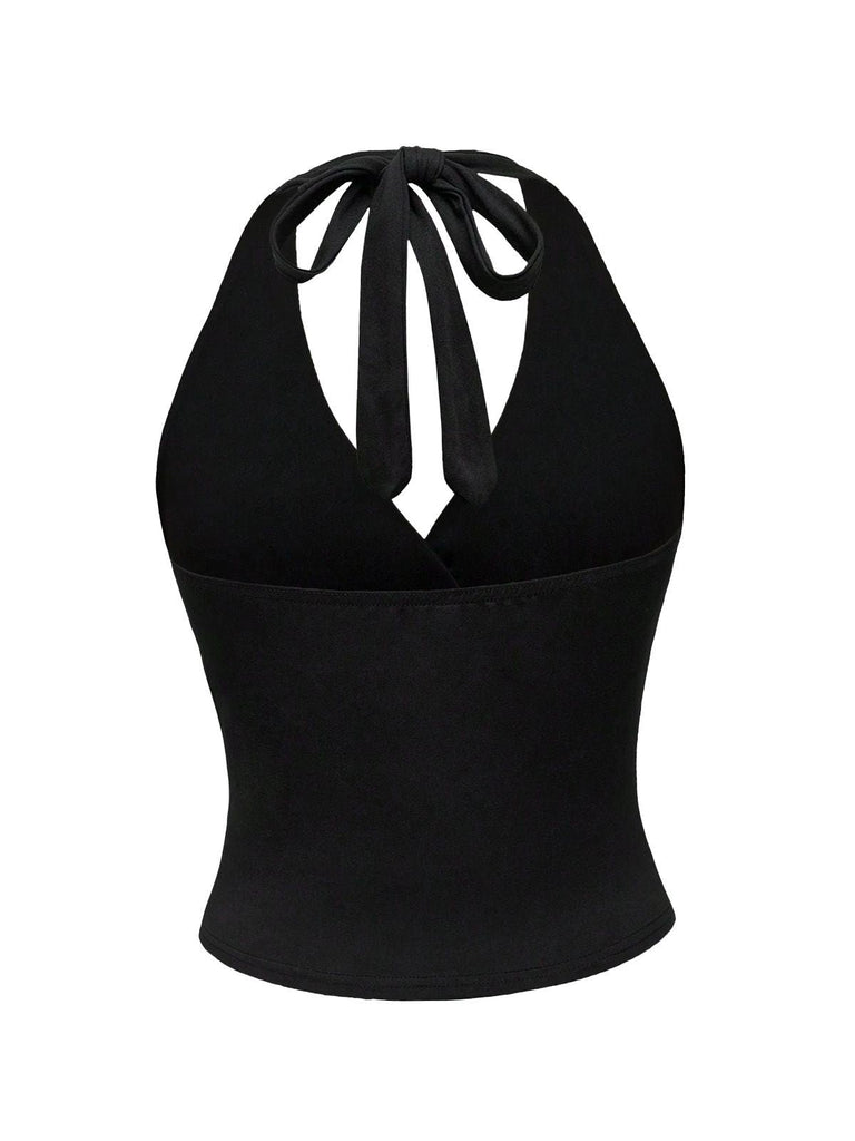 Top anni '80 con scollo all'americana e leopardata