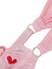 Corsetto a cuore in pizzo con stecche San Valentino rosa anni '50