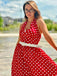 Abito rosso a pois anni '50