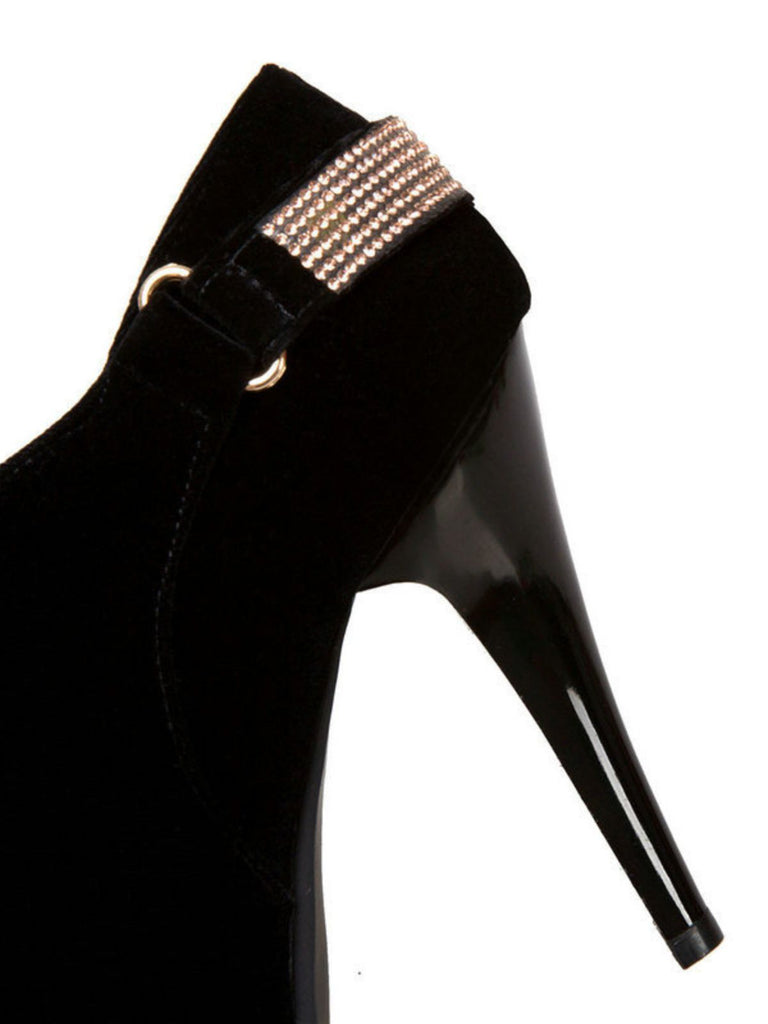 Scarpe con tacco a spillo in velluto tinta unita