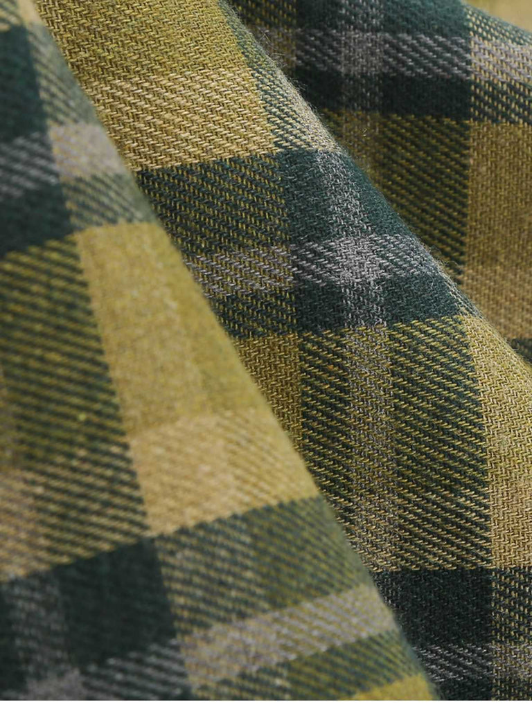 Abito a ruota a quadri con scollo a V anni '50