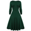 Abito a ruota in pizzo patchwork verde anni '50