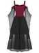 Abito con spalline trasparenti da strega Halloween anni '50