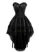 Abito corsetto gotico punk in pizzo senza spalline anni '80