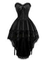 Abito corsetto gotico punk in pizzo senza spalline anni '80