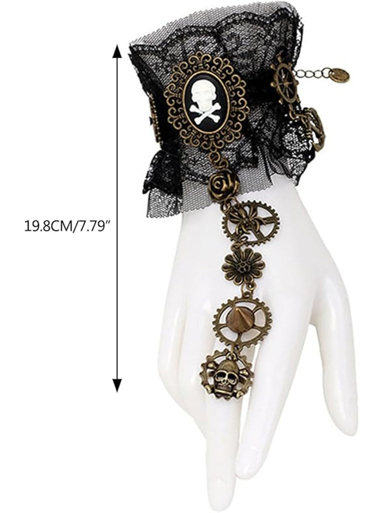 Braccialetto steampunk retrò con equipaggiamento Halloween