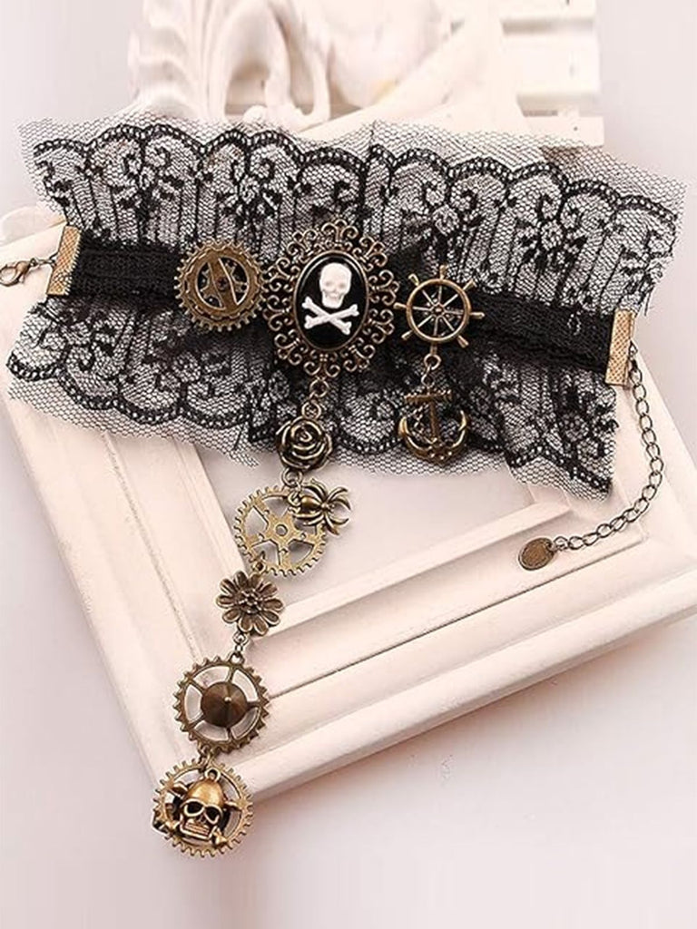 Braccialetto steampunk retrò con equipaggiamento Halloween