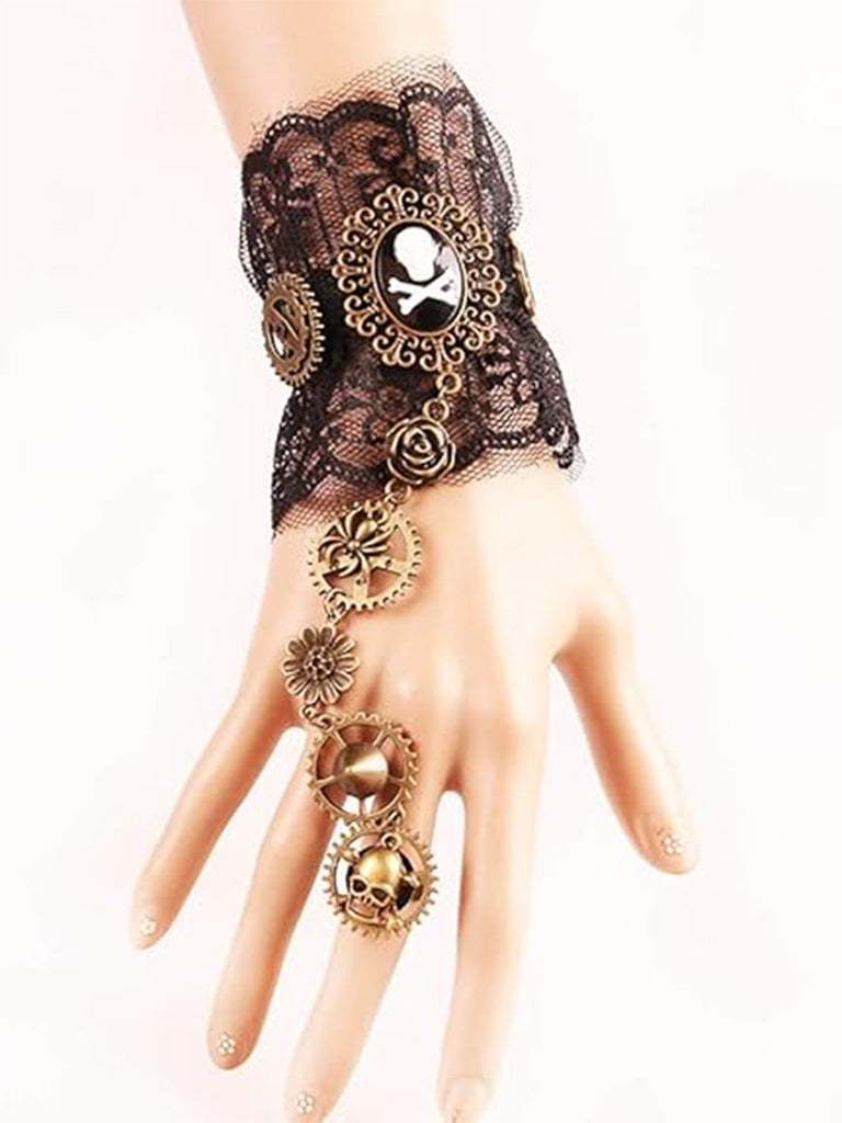 Braccialetto steampunk retrò con equipaggiamento Halloween