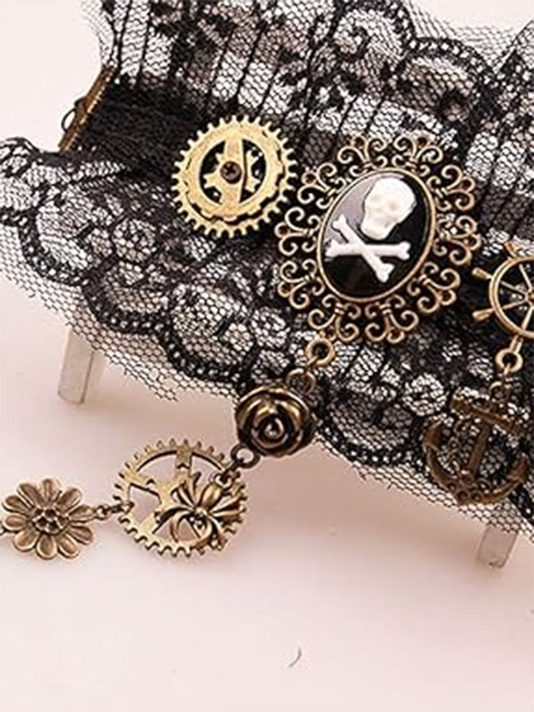 Braccialetto steampunk retrò con equipaggiamento Halloween