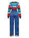 Completo cosplay a righe della bambola Chucky anni '40