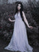 Abito lavanda anni '30 con paillettes e scollo a V