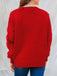 Cardigan in maglia e stampa natalizia 3D bianco anni '70