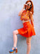 2PCS Top floreale scollo a cravatta e gonna bottoni anni '60