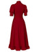 Abito X Prequel Pearl con orlo a balze in pizzo rosso anni '40
