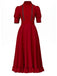 Abito X Prequel Pearl con orlo a balze in pizzo rosso anni '40