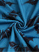 [Taglia forti] Abito con lacci a pipistrello Halloween blu scuro anni '50