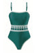 Costume da Bagno Intero Floreale Bohémien con Copricostume Anni '70 5