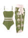 Costume da Bagno Intero Floreale Bohémien con Copricostume Anni '70 8