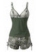 Set Tankini Bohémien Scollo a V con Cinturino Anni '70 5