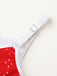 1940s Eyelet High Waisted Color Block Tankini Set - vintage fashion, retro style