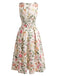 1940s Floral Print Sleeveless A-Line Dress 2