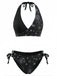 Set Bikini Floreale Halter Anni '40 8