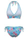 Set Bikini Floreale Halter Anni '40 7