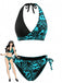 Set Bikini Floreale Halter Anni '40