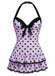 [Pre-Vendita] Costume Intero Blu Halter a Righe con Fiocco Anni '40 25