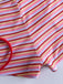 Set Bikini Triangolo Rosso a Righe Halter a Costine Anni '40 9