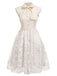 [Prevendita] Abito vintage patchwork a farfalla bianco anni '50