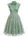 Abito vintage patchwork a farfalla nero anni '50