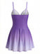 Costume da Bagno con Gonna a Effetto Specchio Degradé e Torsione Frontale Anni '40 9