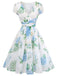 [Pre-Sale] 1950s Floral Print V-Neck Swing Dress, vintage dress, retro fashion, rockabilly, pin-up fashion - perfect for women who love vintage and retro fashion