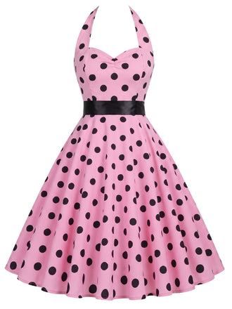 [Prevendita] Abito cintura e pois a contrasto rosa anni '50