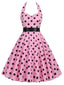 [Prevendita] Abito cintura e pois a contrasto rosa anni '50