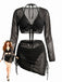 Set Bikini Halter Crochet Tinta Unita con Copricostume Anni '50