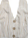 Tuta Corta Beige Halter a Righe con Vita Stretta Anni '50 8