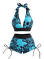 Set Bikini Anni '50 con Teschio Stile Gothic e Scollo All'americana