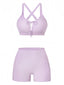 Set Bikini Anni '50 con Schiena Morbida Incrocio Davanti e Arricciato