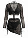 Set Bikini Halter Crochet Tinta Unita con Copricostume Anni '50