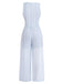 Set 2 Pezzi Senza Maniche Scollo a V Corsetto con Lacci e Pantaloni Anni '50 3