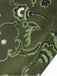 Abito a ruota in pizzo paisley patchwork verde anni '50