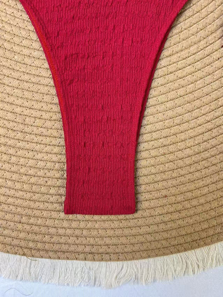 [Pre-Vendita] Set Bikini Triangolo Costolato con Catena Dorata Anni '60 9